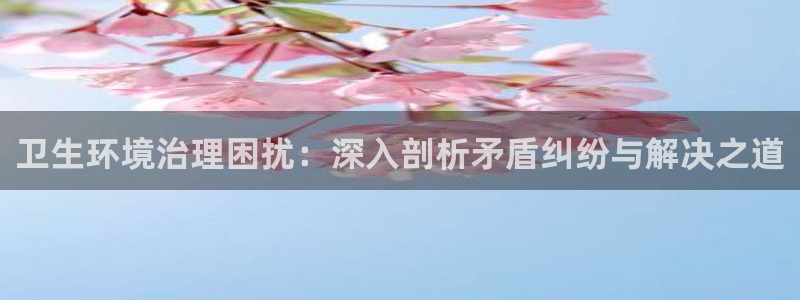 凯发网娱乐官网登录|卫生环境治理困扰：深入剖析矛盾纠纷与解决之道